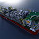 With all its parts stacked atop one another, the Prelude could fit four soccer pitches atop its deck, yet is one-sixth the area of a land-based liquefied natural gas plant of comparable capacity.